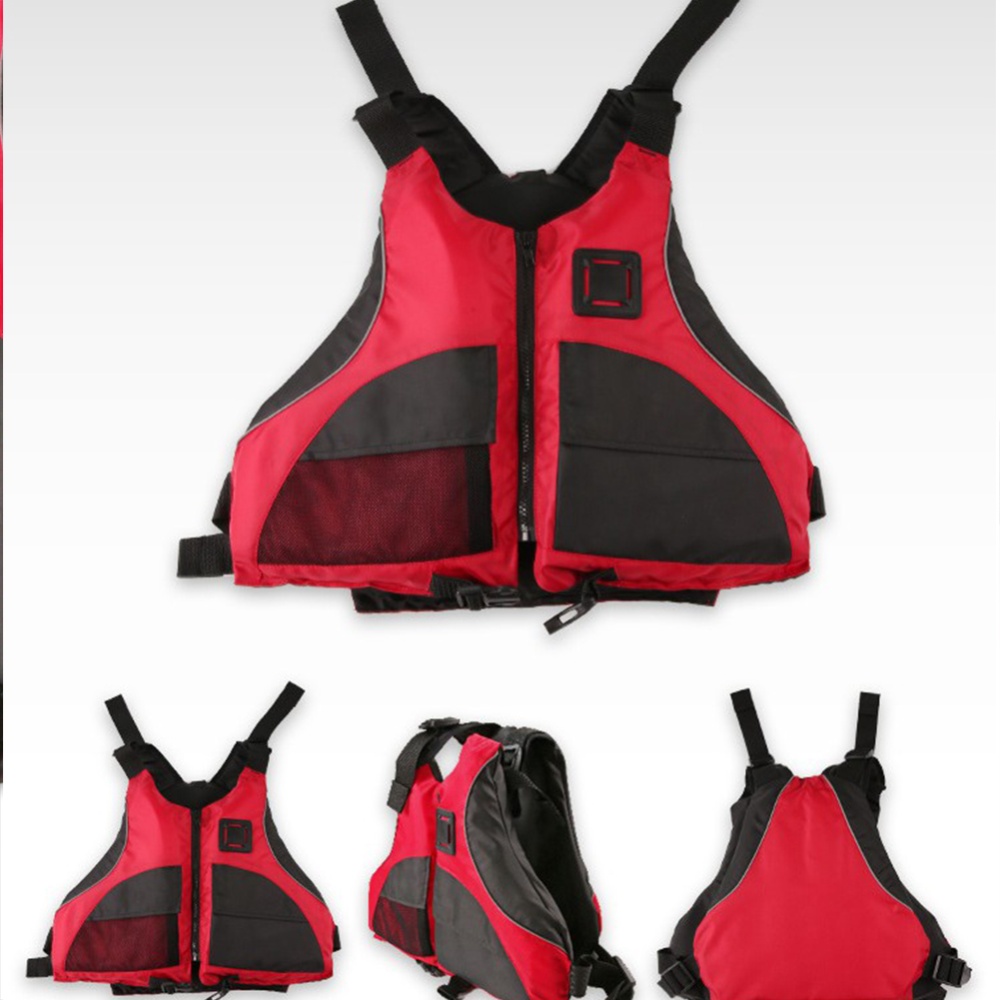 Life Jackets Polyester Oxford Cloth Epe Adult Professional Flood Control Surfing Buoyancy Vest red_free size - Image 2