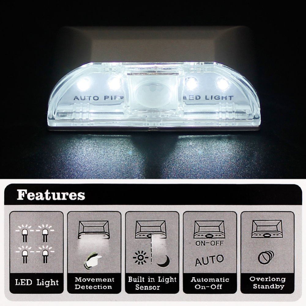 Led Door Lock Light 60 Degrees Infrared Human Body Sensor Night Lamp For Stairs Warehouse Wardrobe silver - Image 3