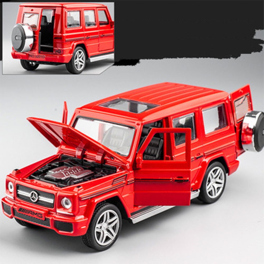 Alloy Car Model Ornaments Compatible for Brabus G Simulation Pull Back Toy Children Gifts G63 Bright Black - Image 3