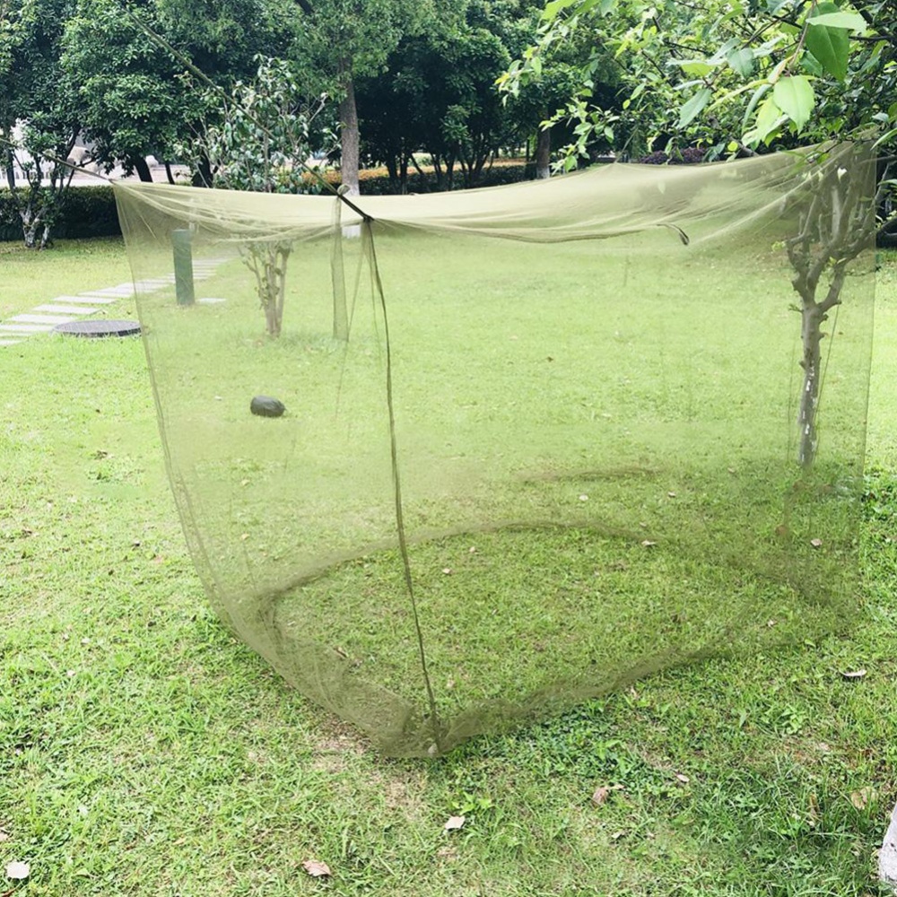 Camping Mosquito Net Portable Dense Mesh Foldable Outdoor Travel Tent Army Green ArmyGreen - Image 3