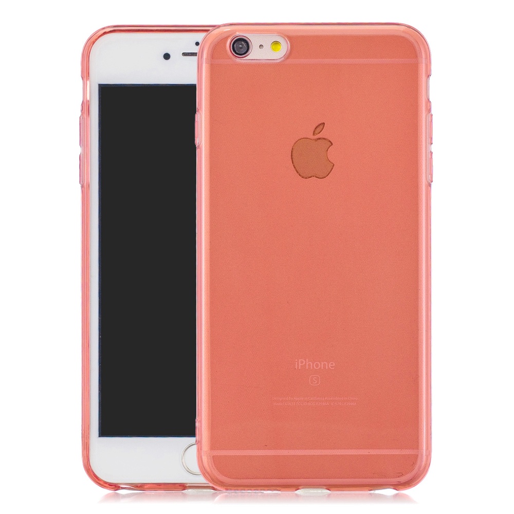 for iPhone 6/6S / 6 Plus/6S Plus 7/8 7 Plus/8 Clear Colorful TPU Back Cover Cellphone Case Shell Red - Image 2