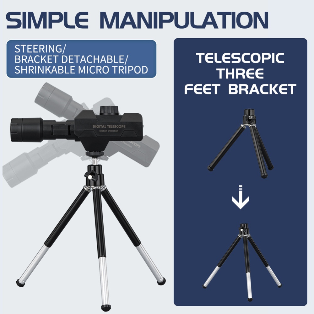 HD Wifi Monitoring Digital Telescope 70 Times Wide-angle Photos Videos Compatible for iOS Android Phone - Image 3