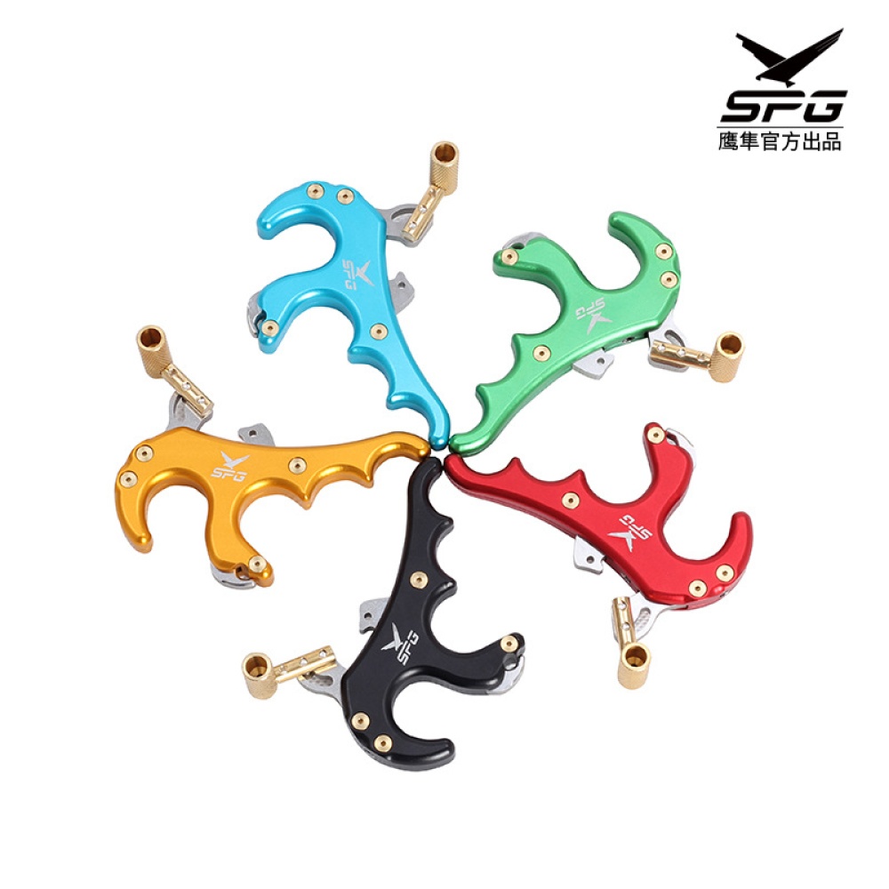 Outdoor 4 Finger Bow Release Caliper Thumb Trigger Grip Compound Archery Aid Shooting Accessories red - Image 2