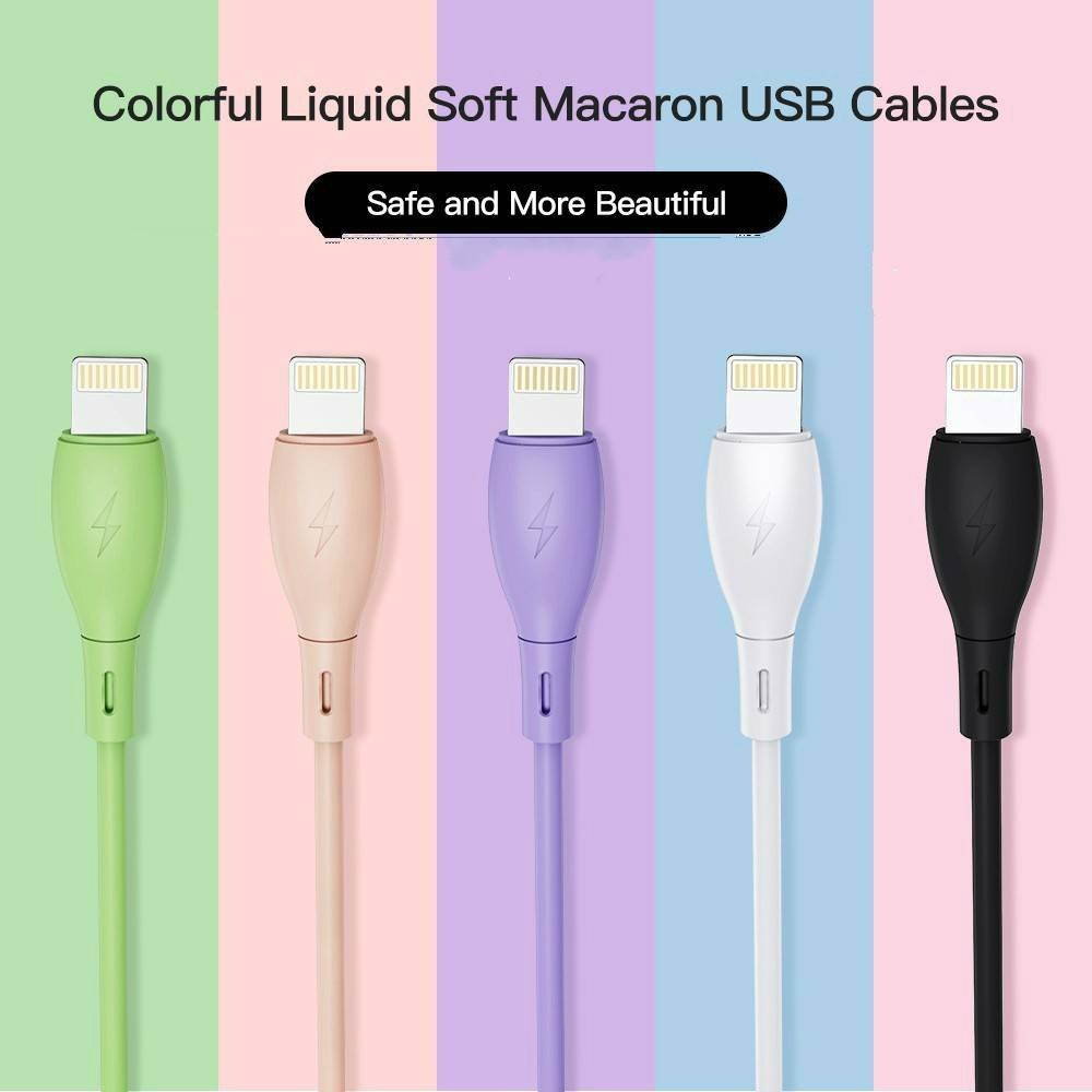 1m/2m Tpe Soft Rubber Data Cable Copper Core Good Toughness For Type-c Device Interface Light purple 1M - Image 3