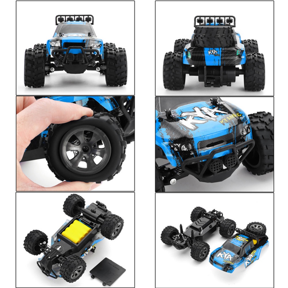 1:18 Remote Control Pick-up Truck Rechargeable High Speed Climbing Car Model Kids Toy Orange - Image 3