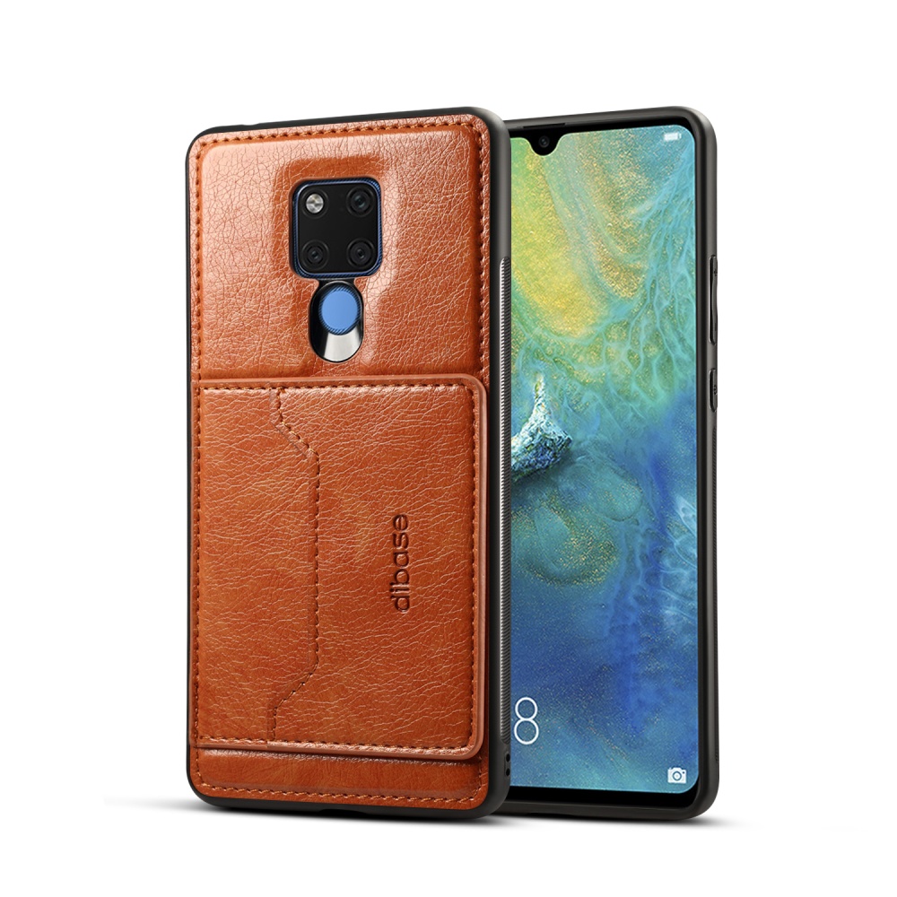 For HUAWEI MATE 20X 2 in 1 Retro PU Leather Wallet Stand Non-slip Shockproof Cell Phone Case coffee - Image 3