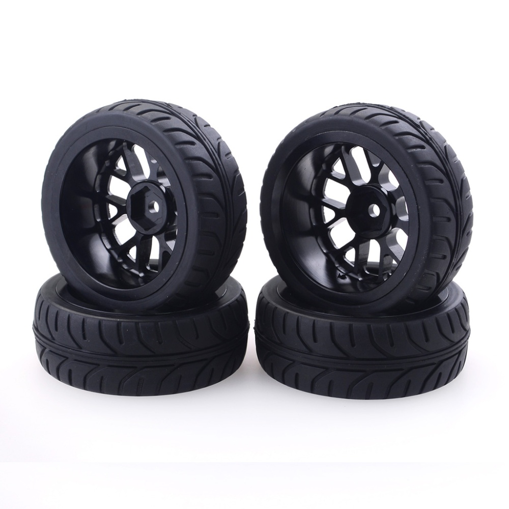 4PCS/Set RC Car Tire Aluminum Alloy CNC Wheel Surface black - Image 3