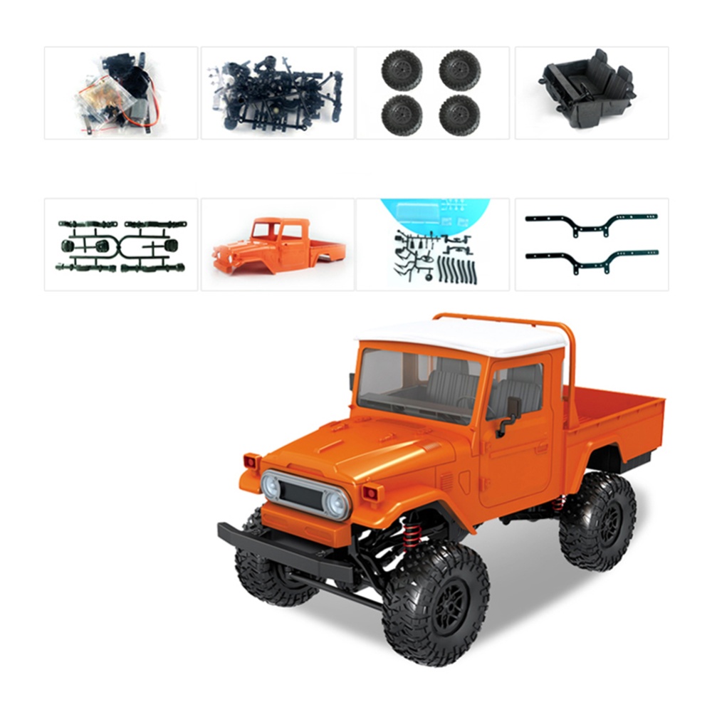 1:12 Simulate RC Car Modeling Toy(Not including Electronics) Orange - Image 3