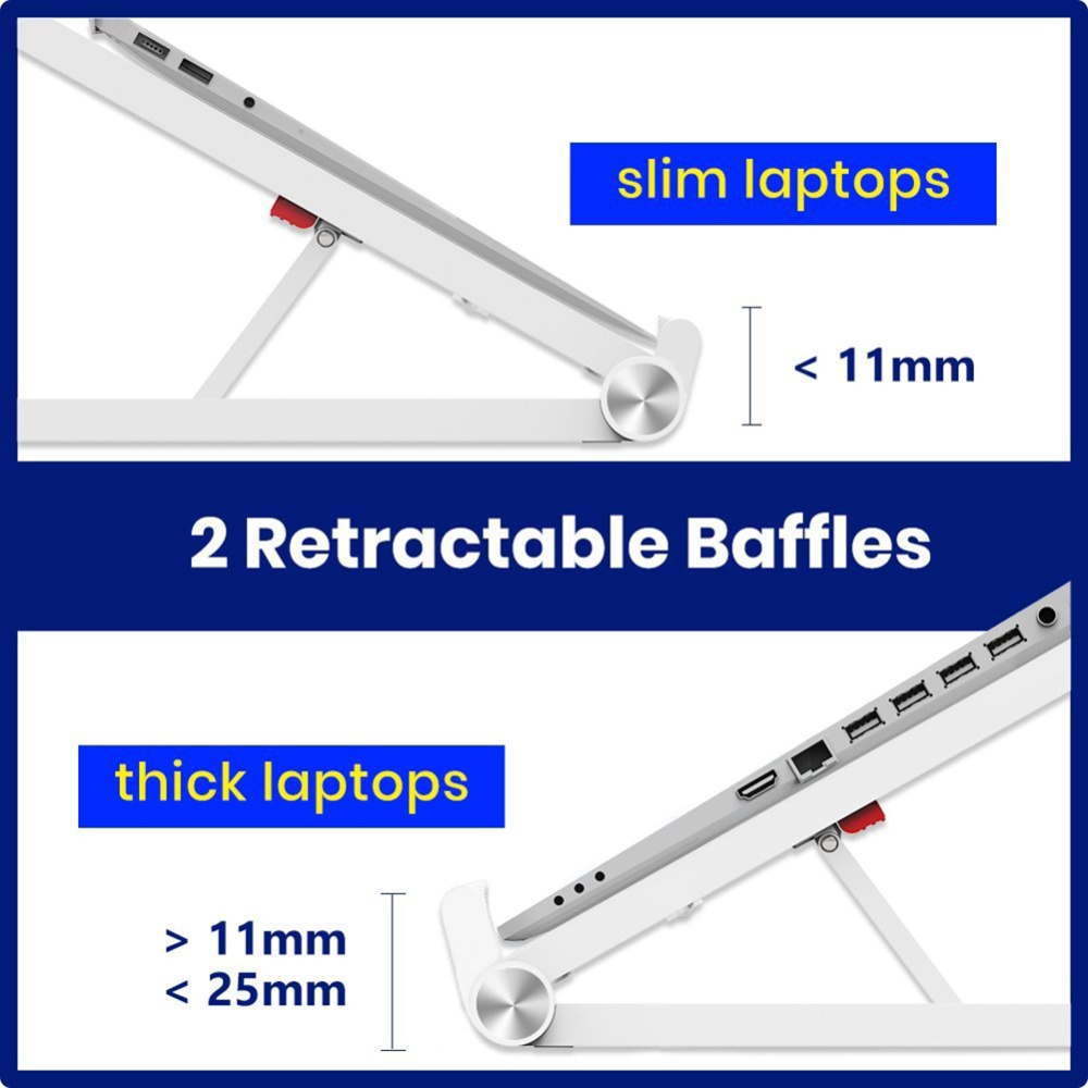 Portable Foldable Adjustable Desktop Notebook Holder Mount Laptop Stand for MacBook Computer PC iPad Tablet white - Image 3