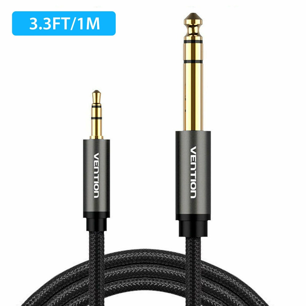 Gold Plated 3.5mm to 6.35mm Audio Cable Connecting Mobile Phone Laptop Converter Line Connectors 1M - Image 3