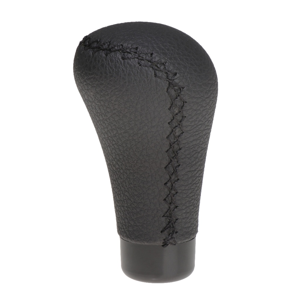 Manual Car Truck Gear Stick Shift Lever Shifter Handle Knob Leather Aluminum Alloy Head Cover Black blue - Image 2