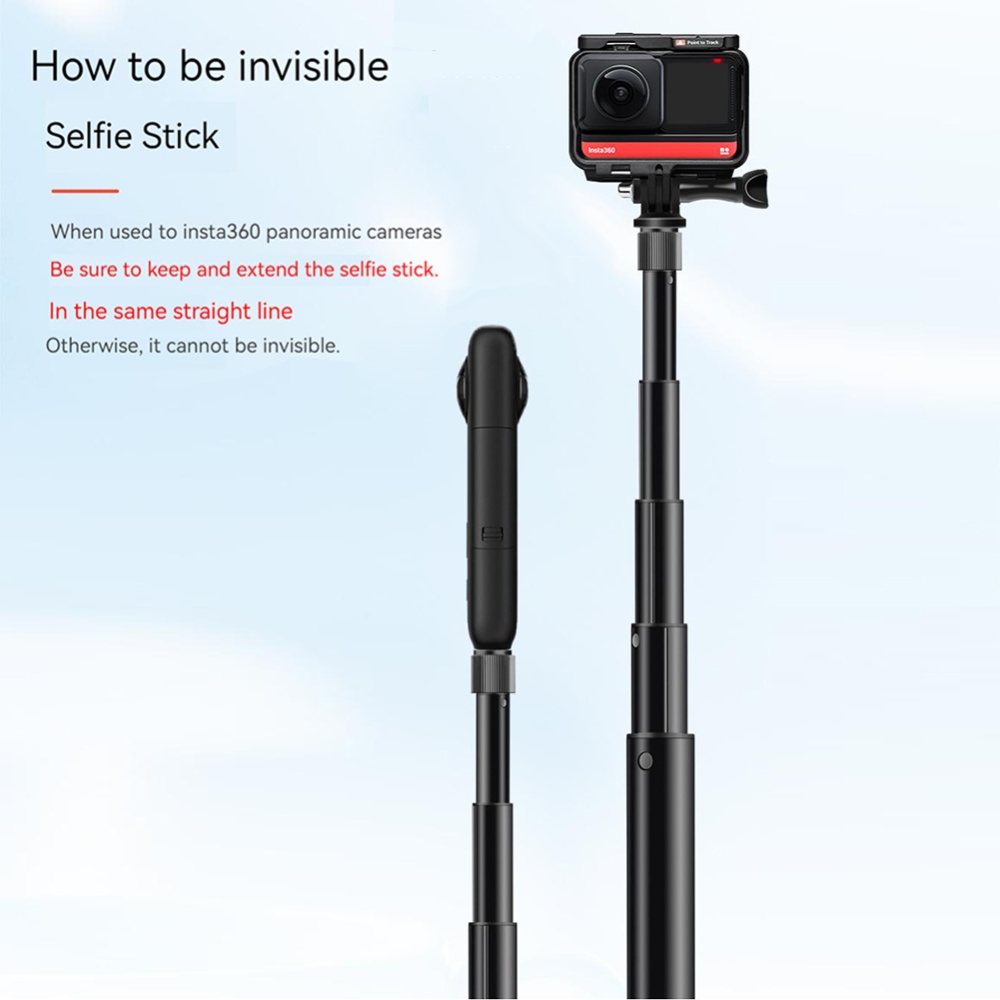 Invisible Selfie Stick Handle Rotating Extension Rod Tripod for 360 One R/X2/evo - Image 3