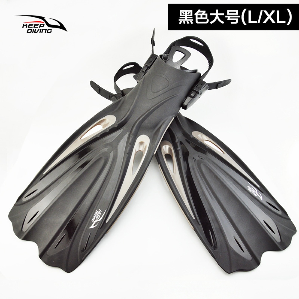 Open Heel Scuba Diving Long Fins Adjustable Snorkeling Swim Flippers Special For Boots Shoes Monofin Gear Red large size (L/XL) - Image 3