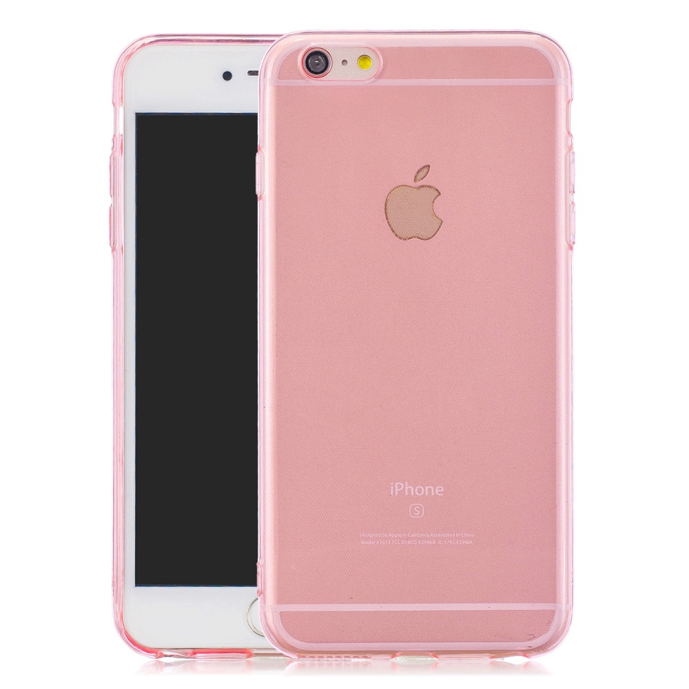 for iPhone 6/6S / 6 Plus/6S Plus 7/8 7 Plus/8 Clear Colorful TPU Back Cover Cellphone Case Shell Pink - Image 3