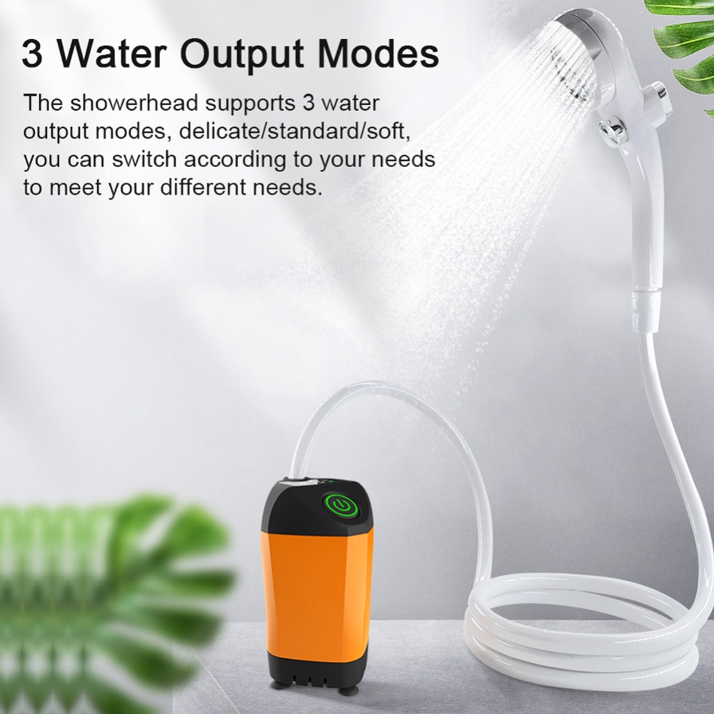 Portable Handheld Electric Shower Temperature Display Removable Design for Camping Hiking Backpacking B 3 levels - Image 2