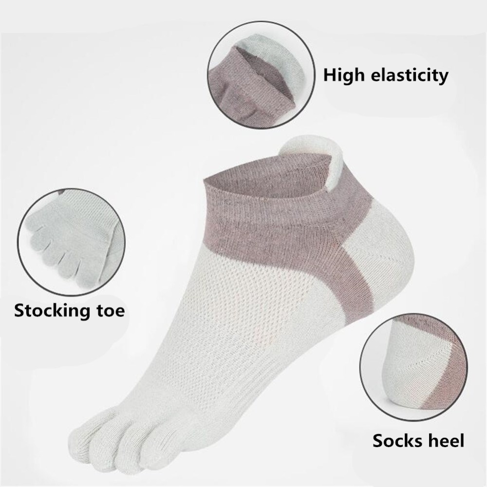 Men High Elastic Five-finger Divided Toe Socks green_One size - Image 2