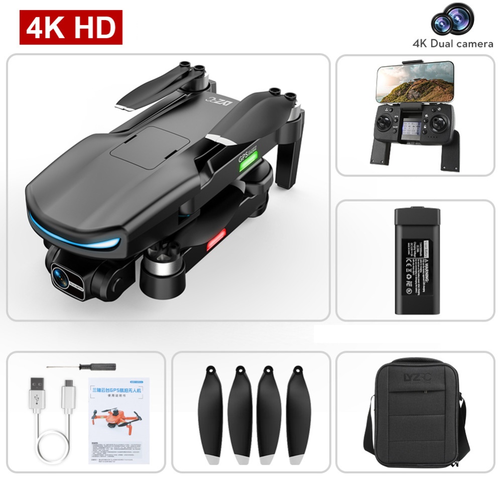 L800 Pro2 Drone 4k Gps Fpv Dual HD Drones without 360 Obstacle Avoidance 5g Wifi Rc Quadcopter A Black 3 Batteries - Image 3