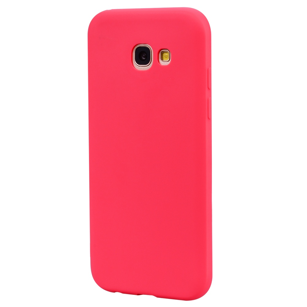 for Samsung A5 2017 Cute Candy Color Matte TPU Anti-scratch Non-slip Protective Cover Back Case red - Image 3