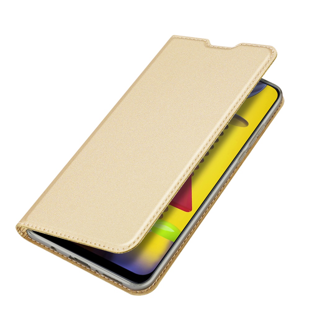 DUX DUCIS For Samsung M31 Leather Mobile Phone Cover Magnetic Protective Case Bracket with Cards Slot Golden - Image 3