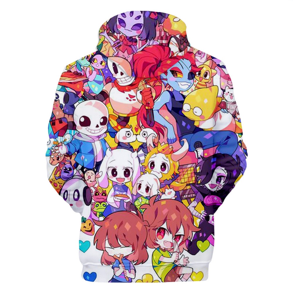 Men Women Undertale Series 3D Digital Printing Hooded Sweatshirts C_XL - Image 2