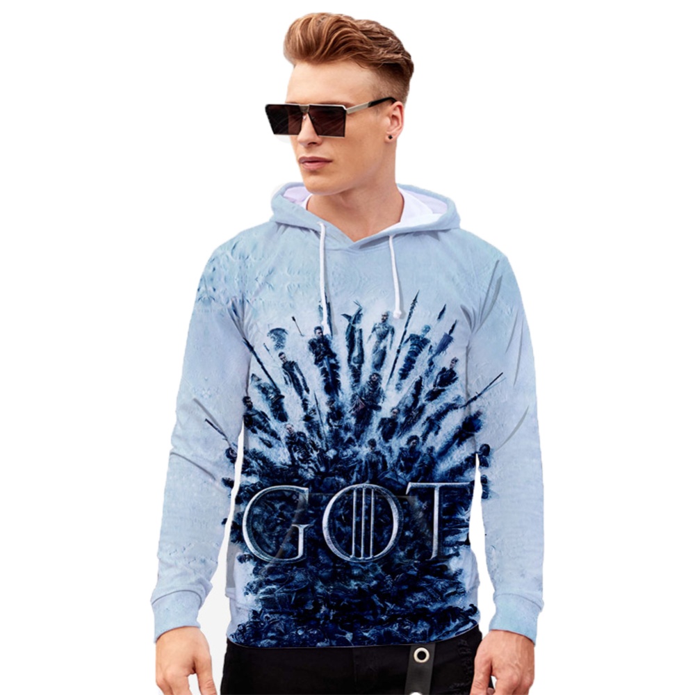 Men Women Stylish Cool Loose Game of Thrones 3D Printing Sweatshirt Hoodies Style I_M - Image 3