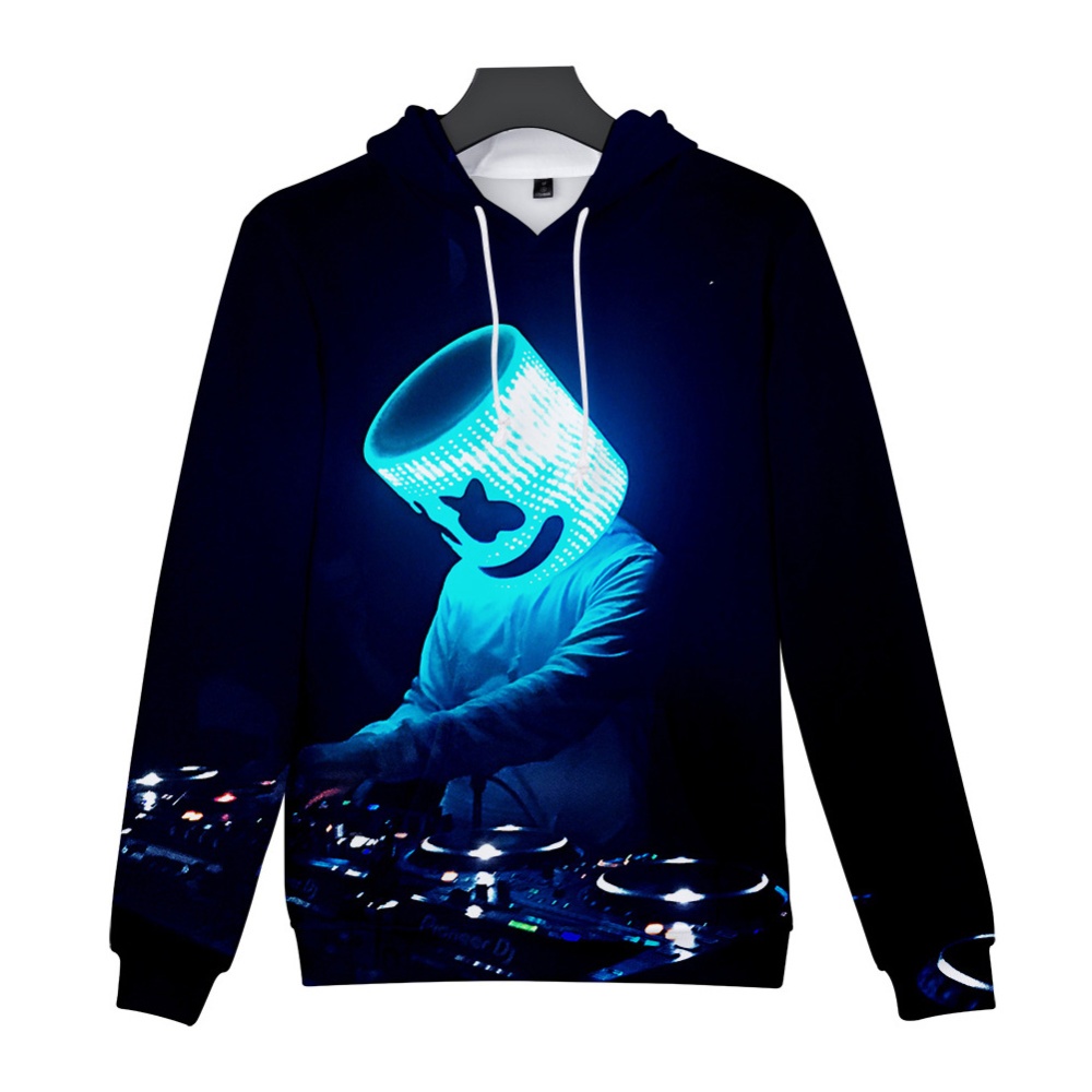 Men Women DJ Marshmello Noctilucent Hoodie 3D Digital Printing Light Long Sleeves Pullover Sweater J_L - Image 3