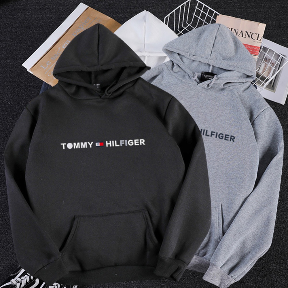 Men Women Hoodie Sweatshirt Printing Letters Thicken Velvet Loose Fashion Pullover Black_L - Image 2