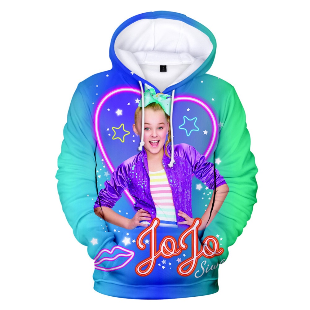 Men Women Hoodie Sweatshirt 3D Printing JOJO SIWA Loose Autumn Winter Pullover Tops F_XL - Image 2