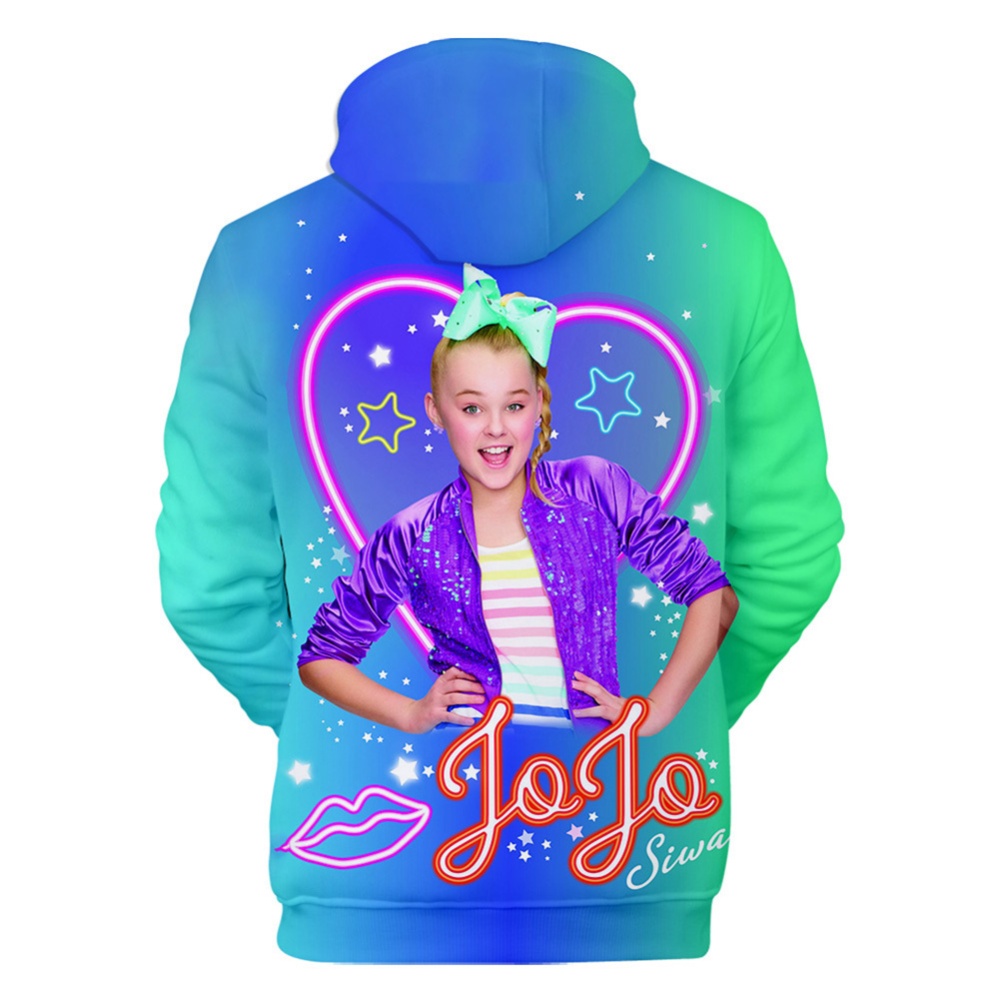 Men Women Hoodie Sweatshirt 3D Printing JOJO SIWA Loose Autumn Winter Pullover Tops F_XL - Image 3