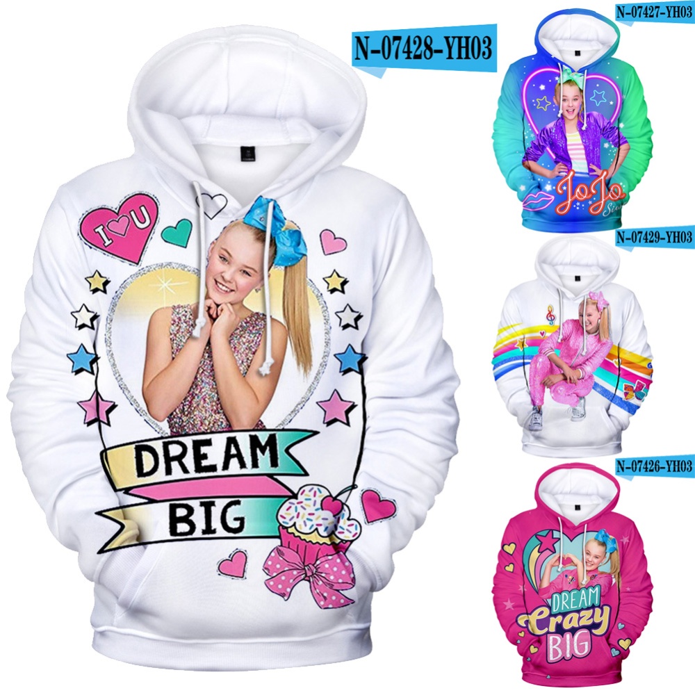 Men Women Hoodie Sweatshirt 3D Printing JOJO SIWA Loose Autumn Winter Pullover Tops G_L - Image 2