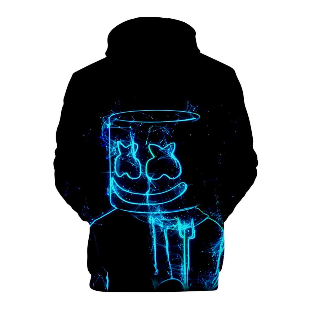 Men Women Long Sleeve Small Happy Face DJ Marshmello 3D Print Casual Hoodies Sweatshirt O style_S - Image 2