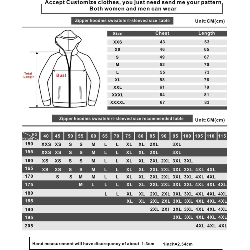 Zippered Casual Hoodie with Cartoon GOT7 Pattern Printed Leisure Top Cardigan for Man and Woman Black D_XXL - Image 2