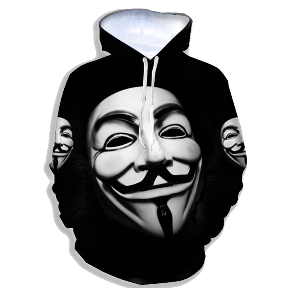 Men Women 3D Printing Hooded Sweatshirts Baseball Uniform for Lovers black_M