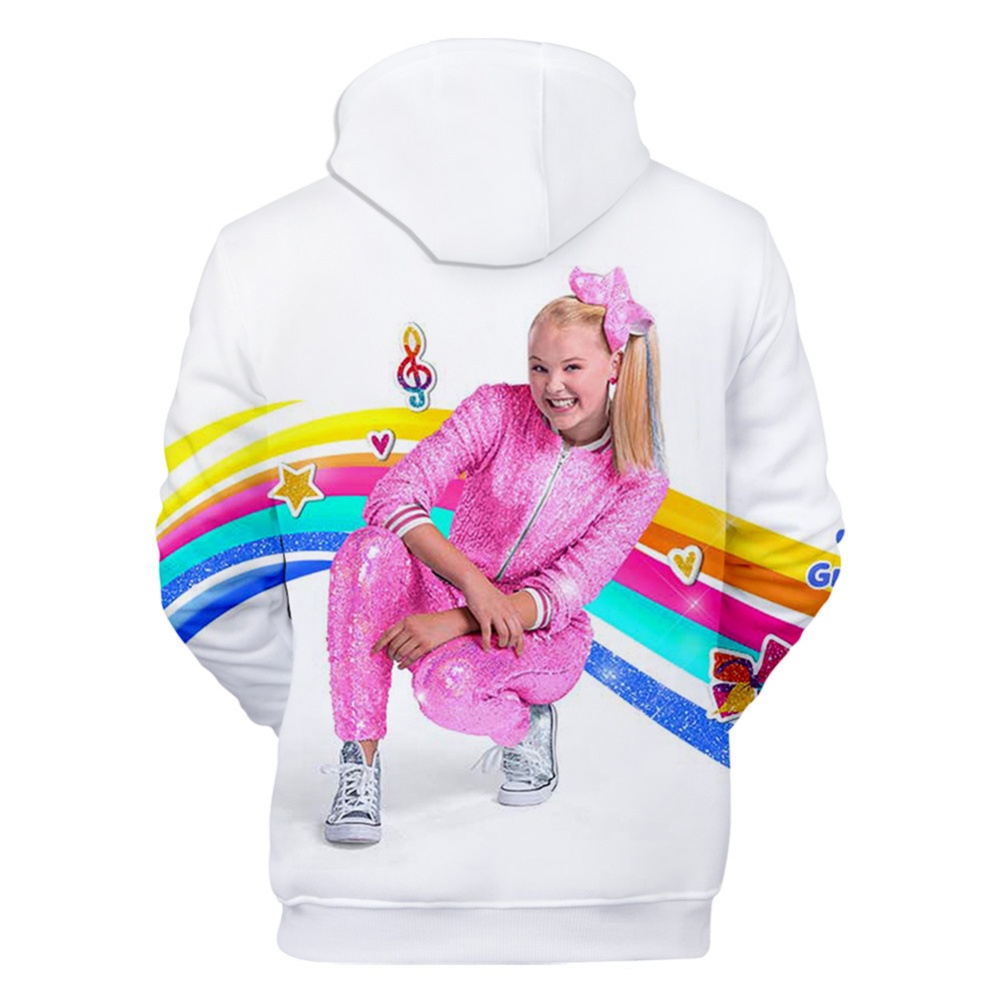 Men Women Hoodie Sweatshirt 3D Printing JOJO SIWA Loose Autumn Winter Pullover Tops H_XL - Image 3