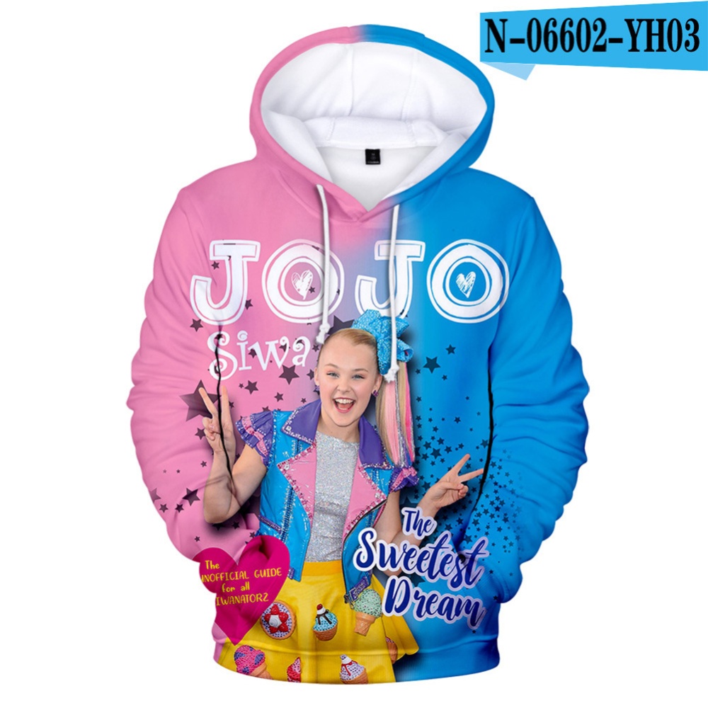 Men Women Hoodie Sweatshirt JOJO SIWA 3D Printing Loose Autumn Winter Pullover Tops A_XXL - Image 3