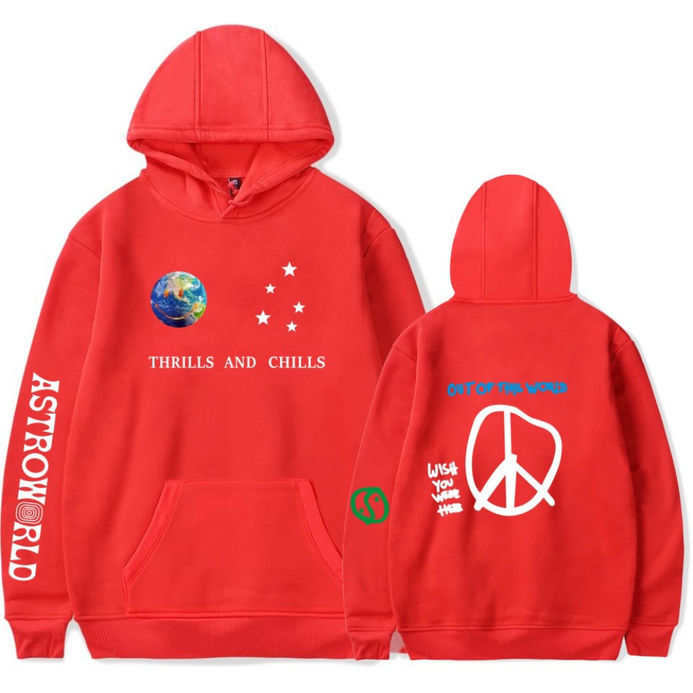 Travis Scotts ASTROWORLD Long Sleeve Printing Hoodie Casual Loose Tops Hooded Sweater E pink_XL - Image 3