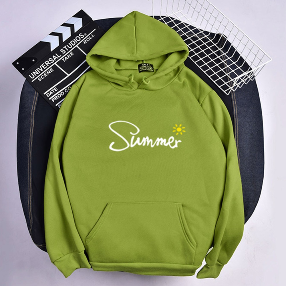 Men Women Hoodie Sweatshirt Thicken Velvet Summer Sun Loose Autumn Winter Pullover Tops Red_S - Image 2