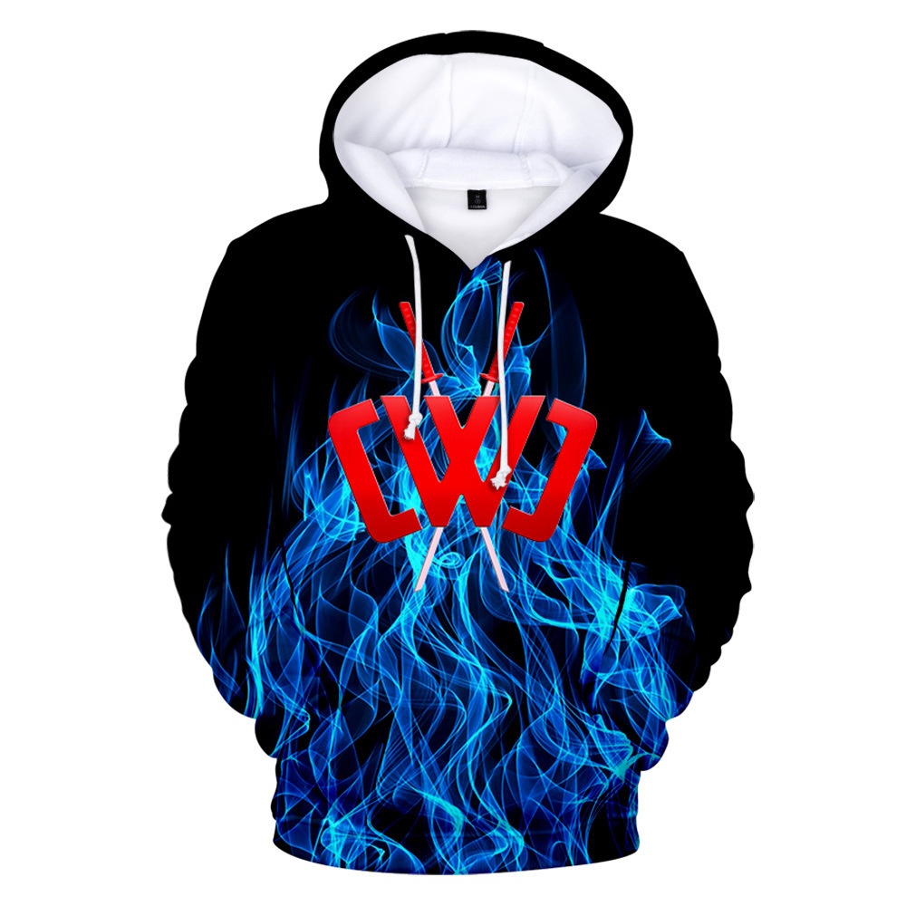 3D Digital Pattern Printed Sweater Long Sleeves Hoodie Top Loose Casual Pullover for Man W style_XL - Image 3