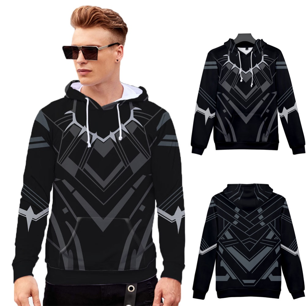 Men Women Black Panther 3D Printed Long Sleeve Hoodie Pullover Q-4896-YH03_XXL - Image 2