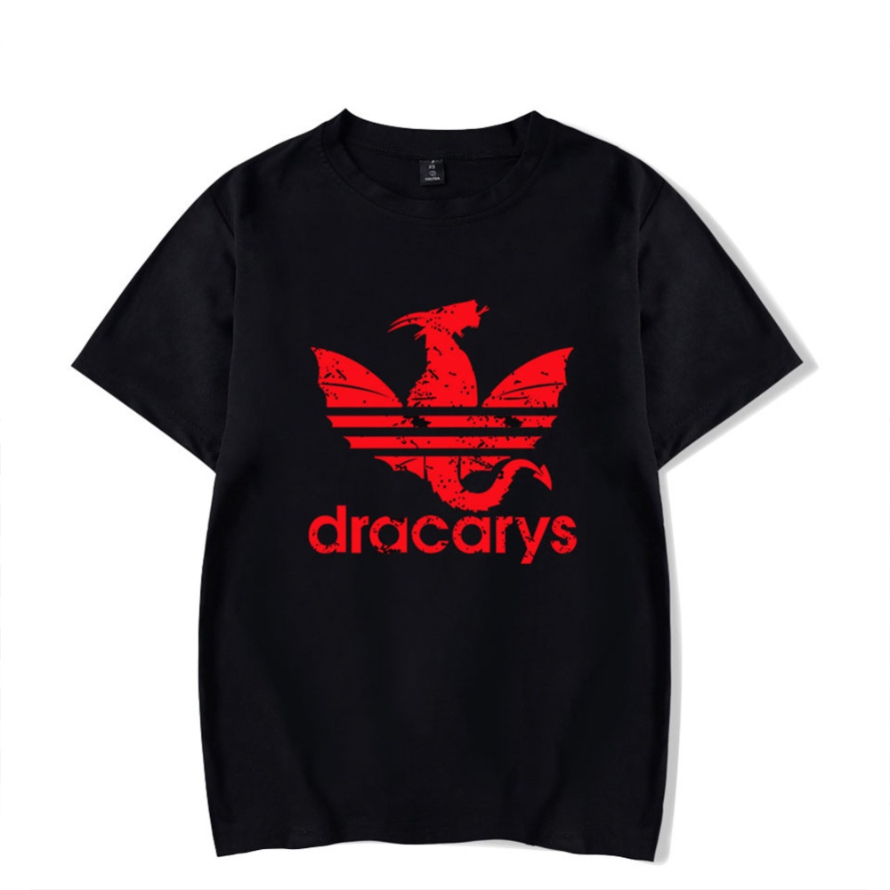 Men Women Casual All-match Dracarys Game Of Thrones Mother of Dragon Summer Short Sleeve T Shirts White F_M - Image 2