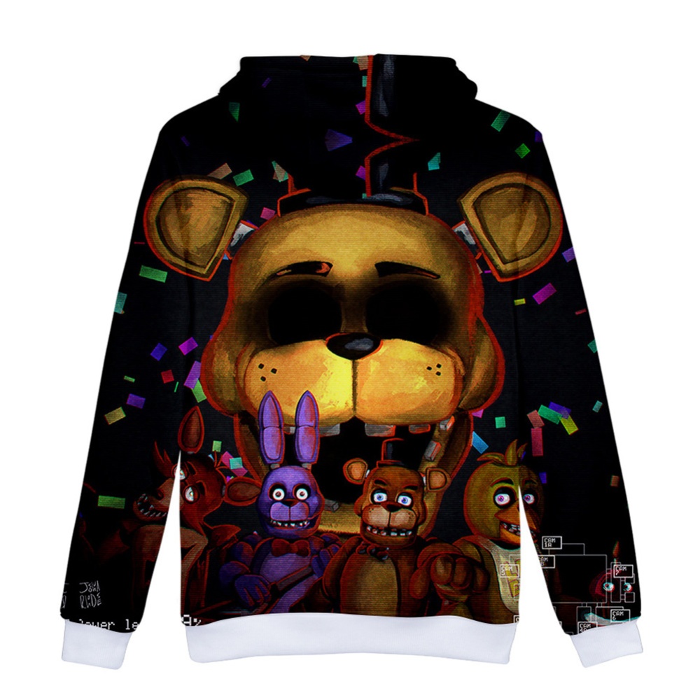 Men Women Five Nights at Freddy Toy Bear Digital Printing 3D Hooded Sweatshirts Q-1911-YH03 B style_L - Image 3