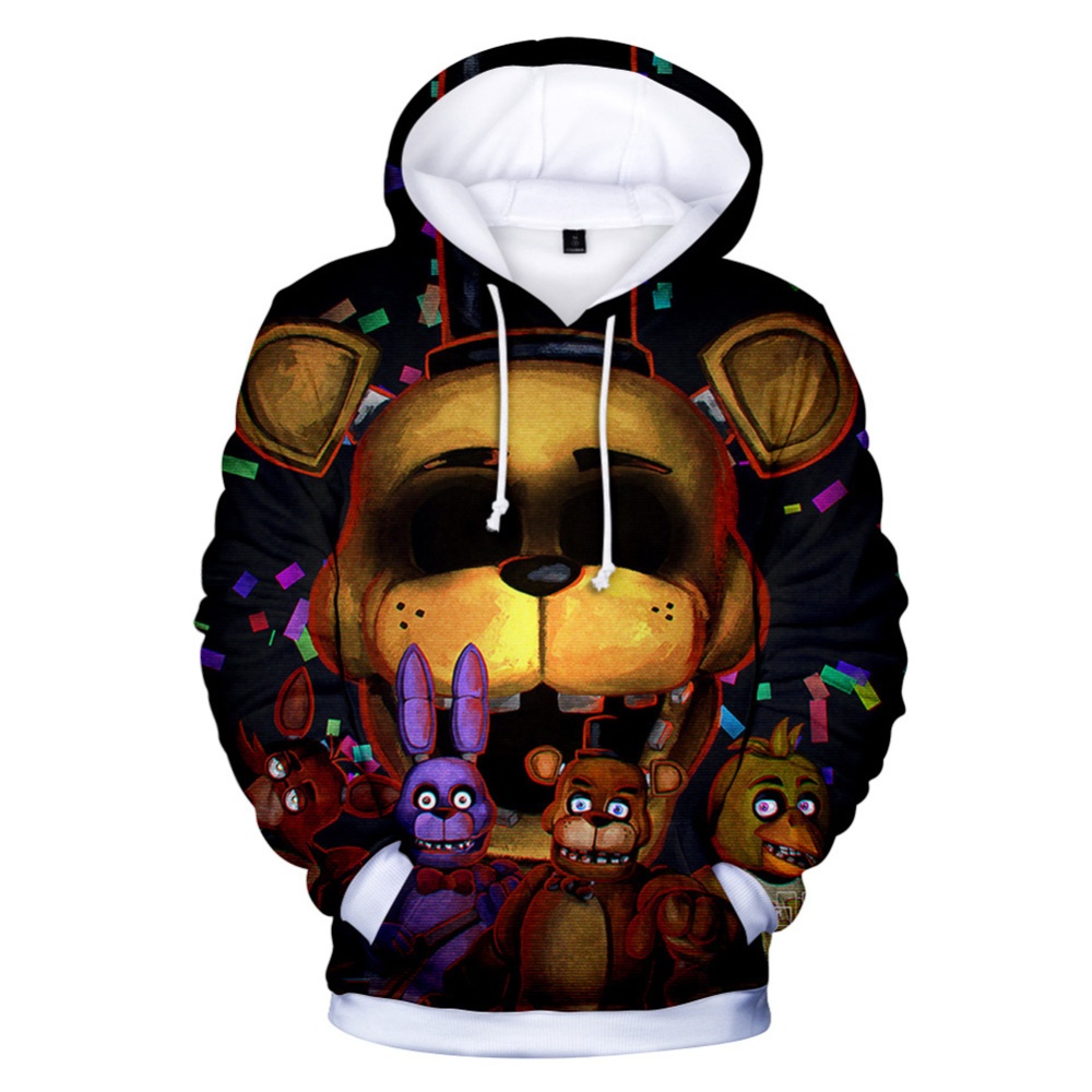 Men Women Five Nights at Freddy Toy Bear Digital Printing 3D Hooded Sweatshirts Q-1911-YH03 B style_XXL - Image 2