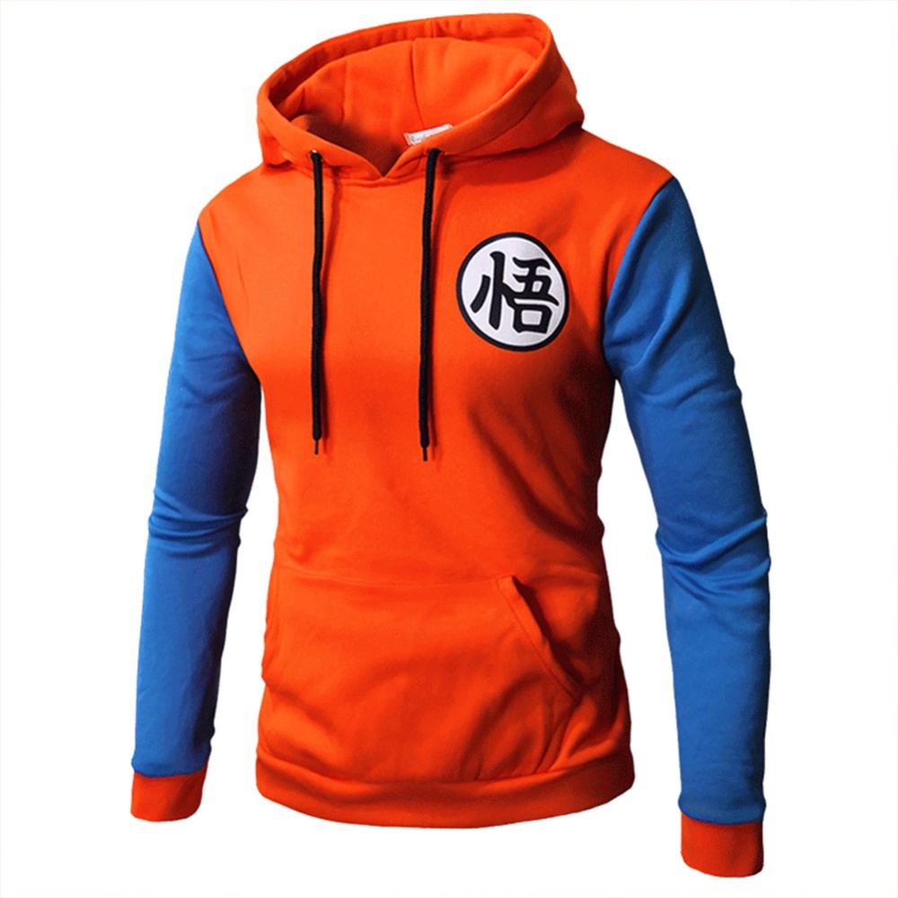 Warm Characters Printing Series Casual Baseball Hoodie Orange black_M - Image 3