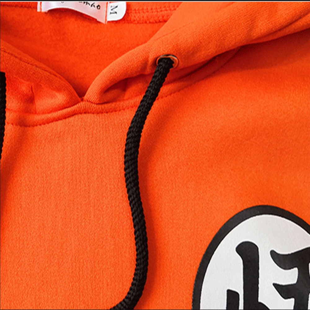 Warm Characters Printing Series Casual Baseball Hoodie Orange black_M - Image 2