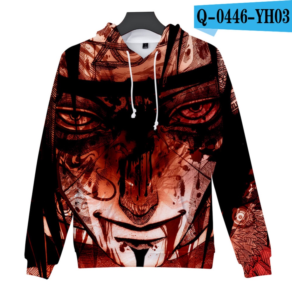 Men Women 3D Naruto Series Digital Printing Loose Hooded Sweatshirt Q-0446-YH03 E_S - Image 2