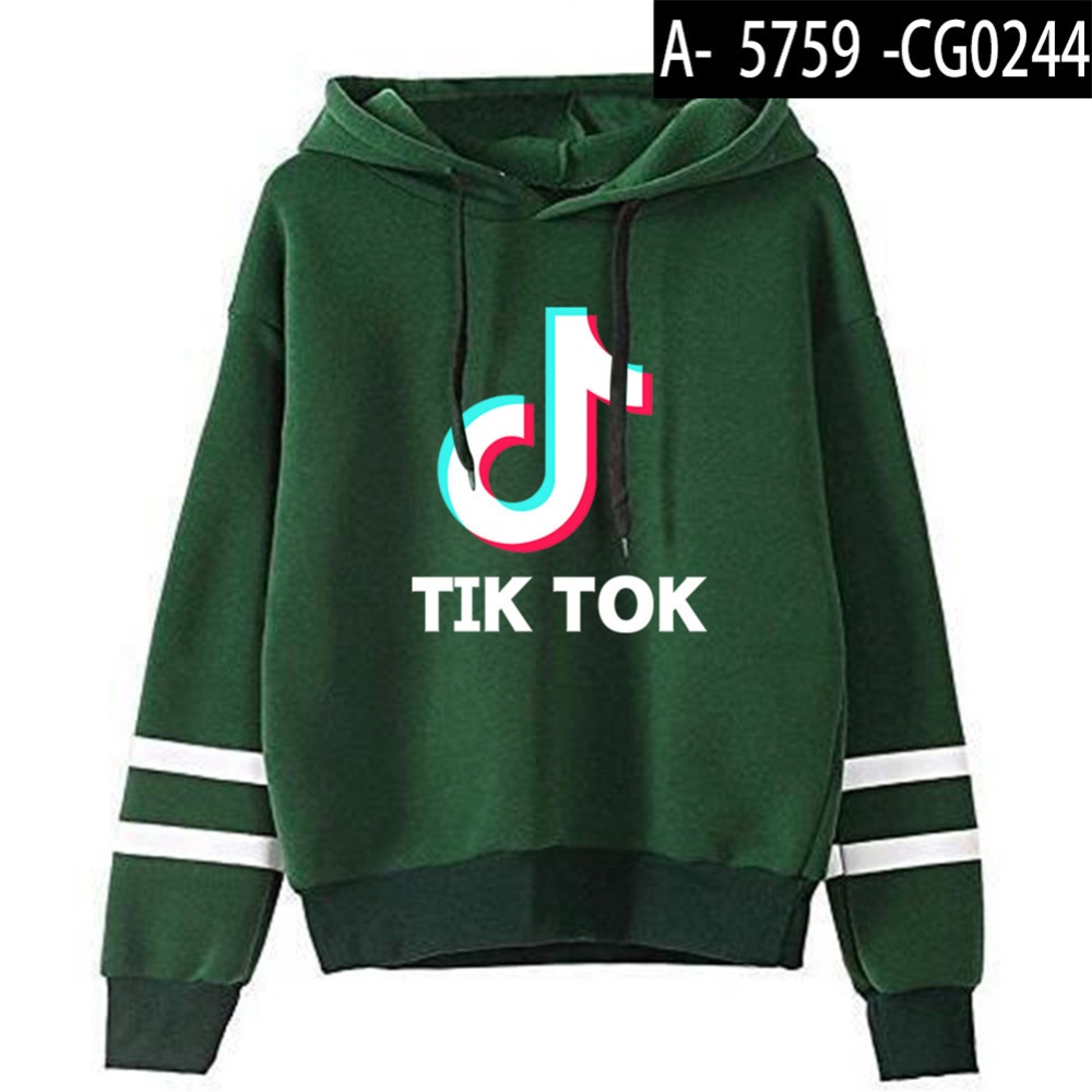 Men Women Letters Printing Long Sleeve Sport Casual Work Hoodies Pullover Sweatshirt Green A_XL - Image 2