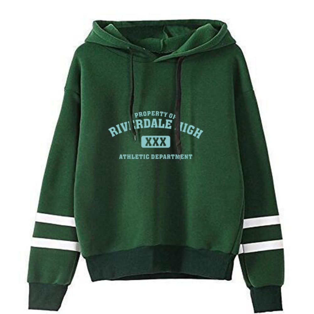 Men Women American Drama Riverdale Fleece Lined Thickening Hooded Sweater Green A_M - Image 2