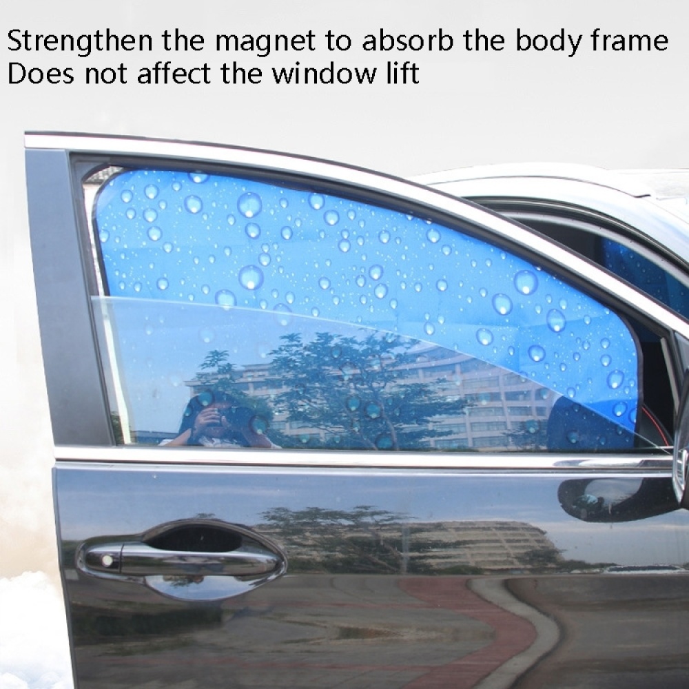 4 in 1 R-2938 Single-Layer Sun Protection Magnetic Car Curtain Vehicle Water Drop Sunshade - Image 3