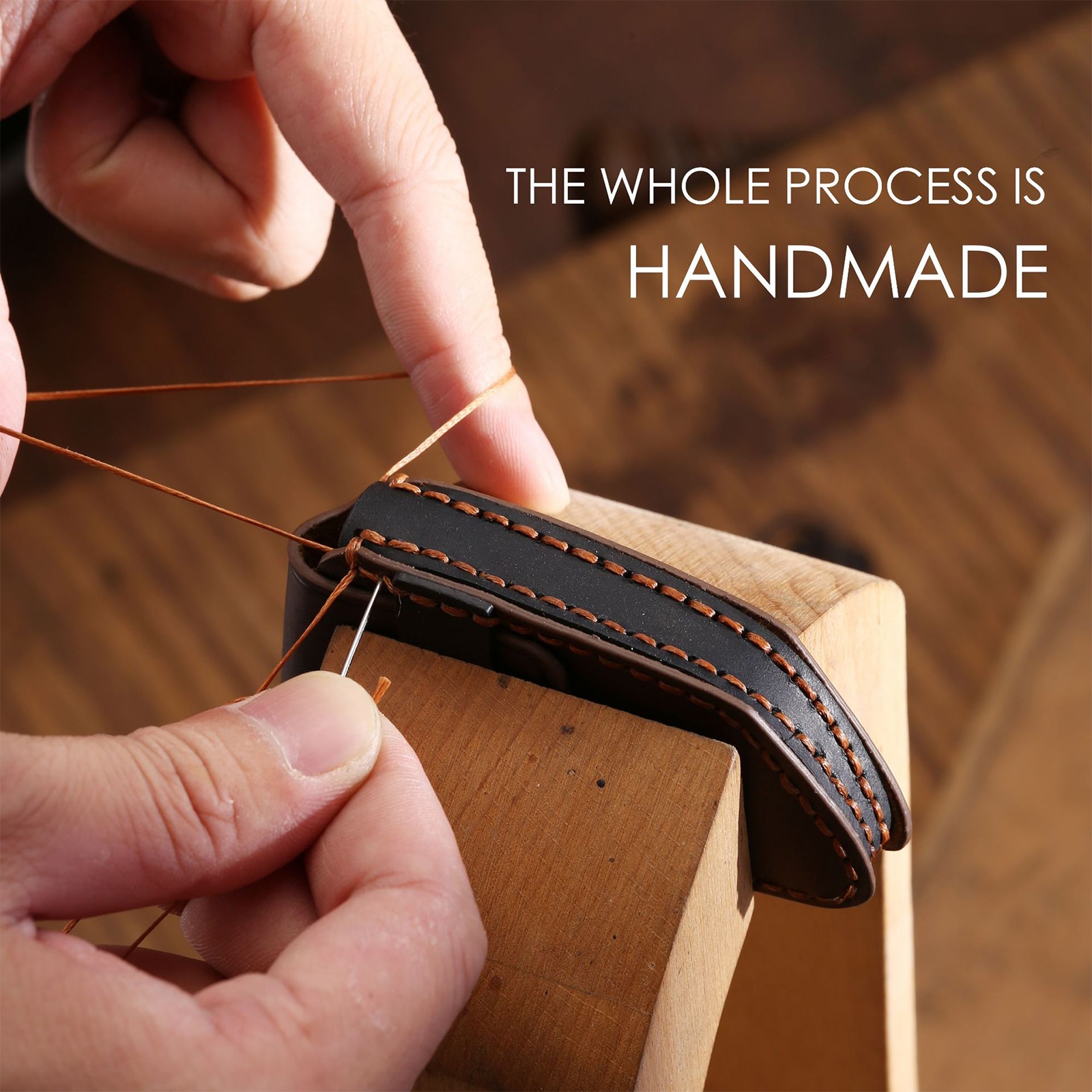 For Chevrolet GMC / Colorad 6-button C160 Car Key Leather Protective Case (Brown) - Image 3