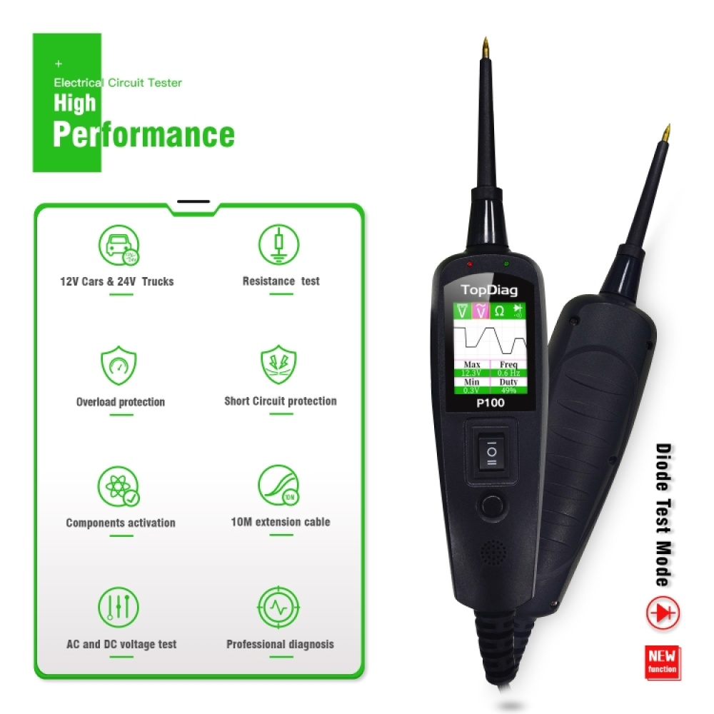 TopDiag P100 Car Circuit Intelligent Analyzer Diagnostic Instrument, Cable Length: 2m - Image 2